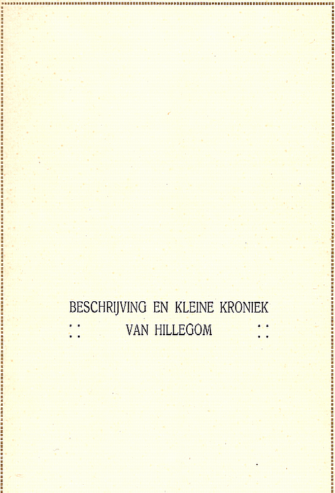 Titelpagina Kroniek